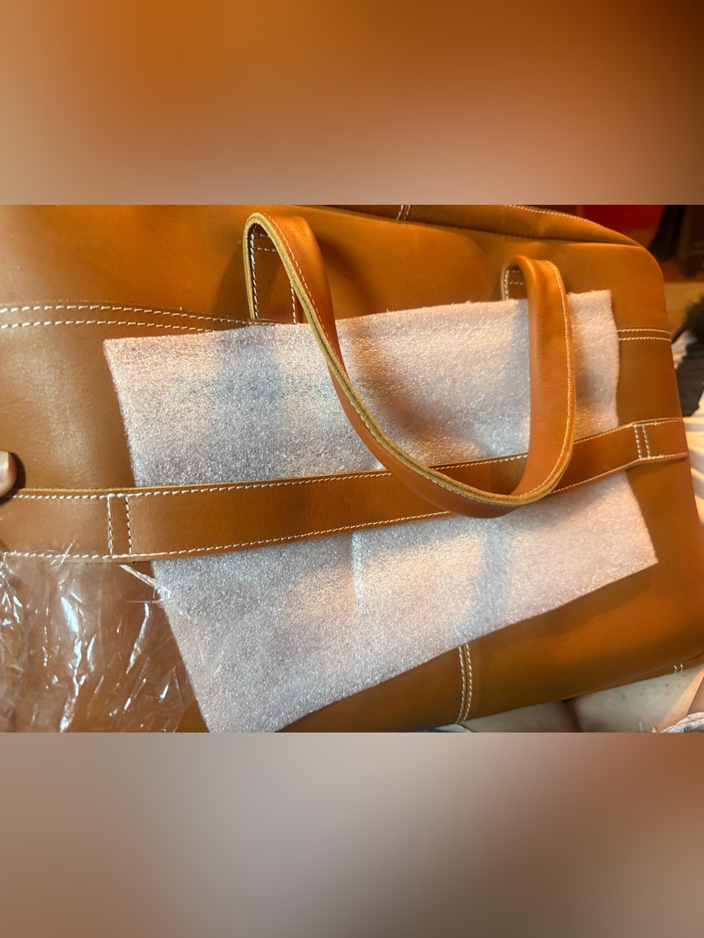 (NEW) Italian Full Grain Leather 18” Briefcase / Work Bag / Travel / Laptop Bag